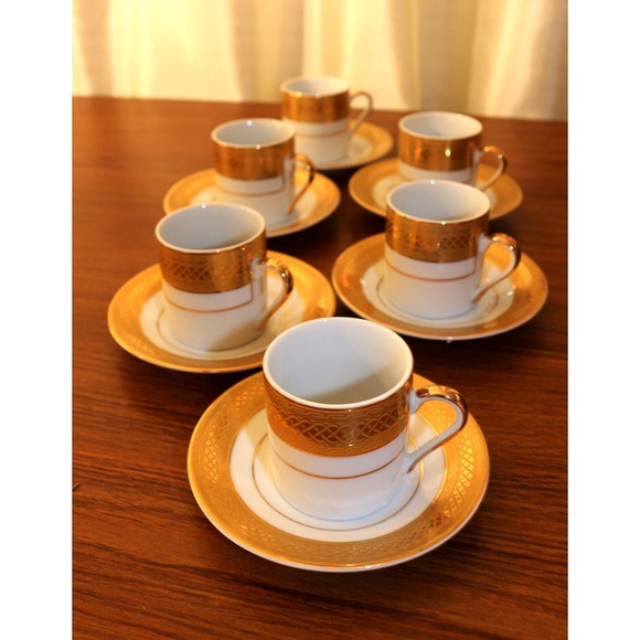 MCS Other - Vintage Gold Demitasse Set 12 pc NIB Coffee Tea